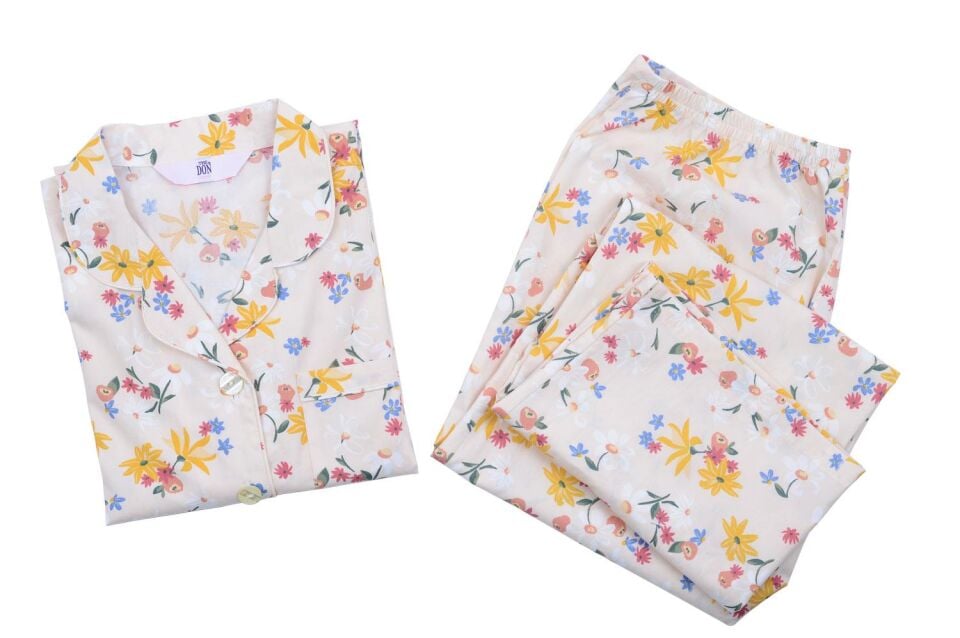The DON Poplin Kadın Pijama Takımı Desen 43