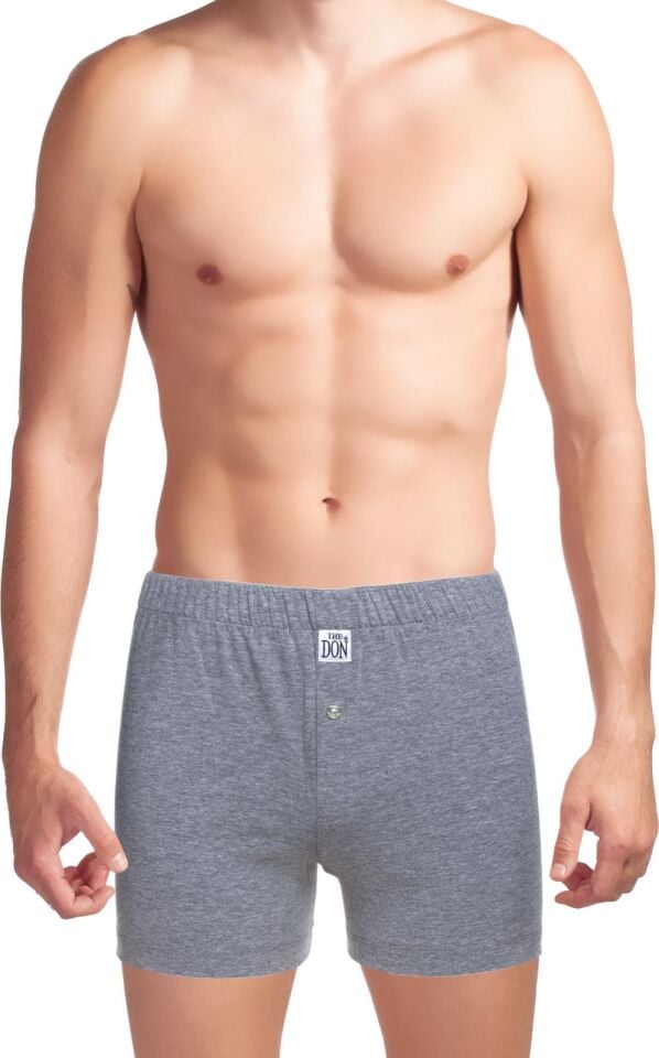 The DON Jersey Penye-Örme Erkek Boxer Gri Kırçıllı