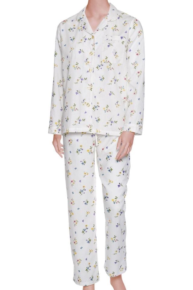 The DON Poplin Kadın Pijama Takımı Desen 44
