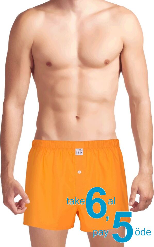 The DON Yırtmaçlı Erkek Boxer Açık Turuncu