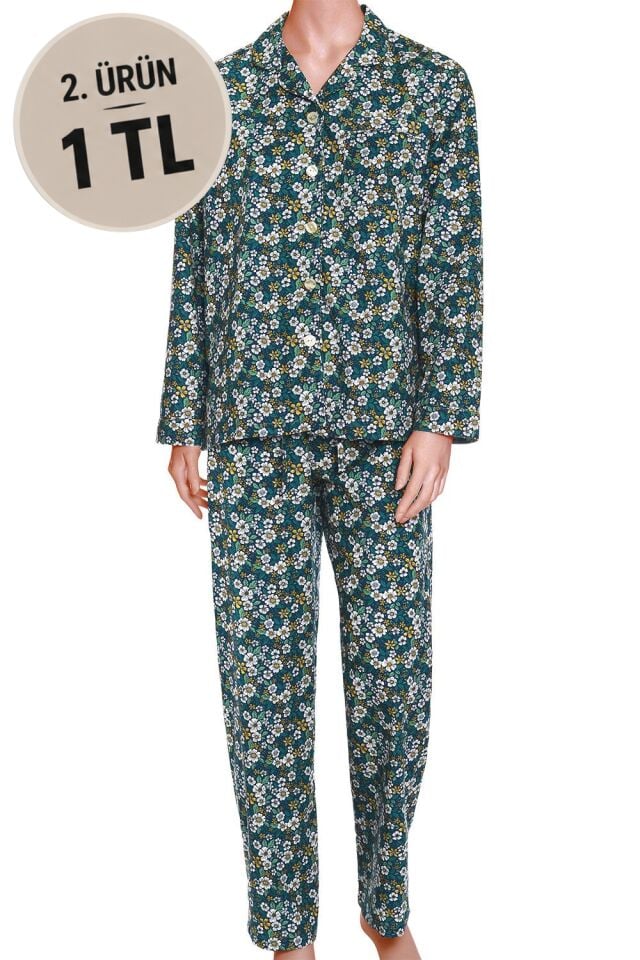 The DON Poplin Kadın Pijama Takımı Desen 46