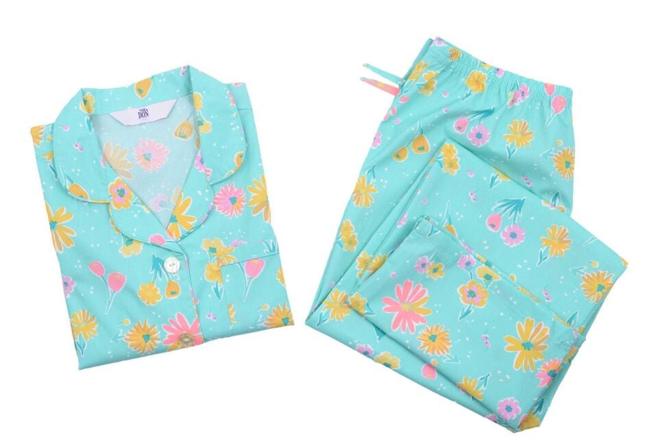 The DON Poplin Kadın Pijama Takımı Desen 47