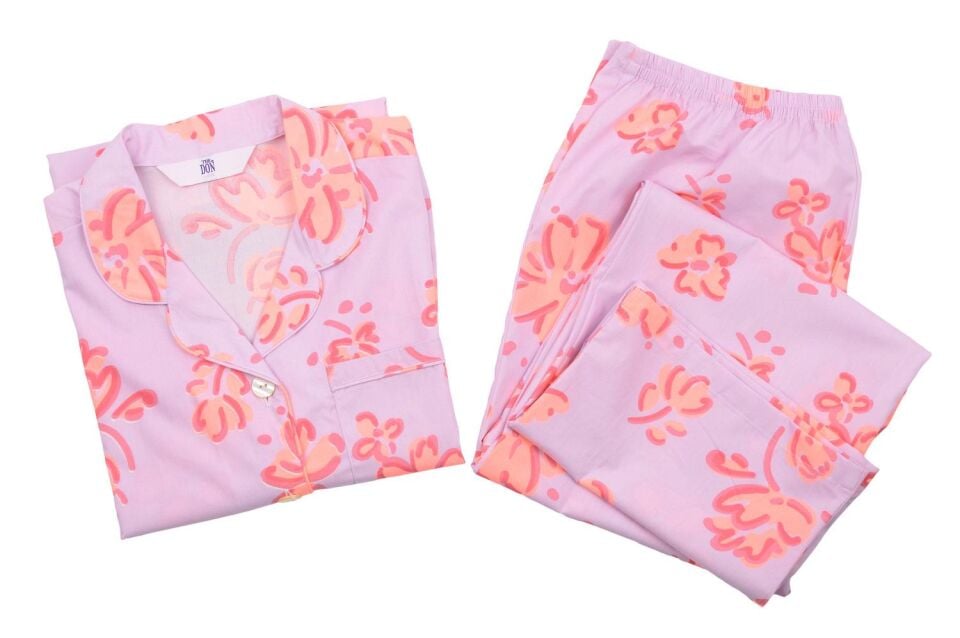 The DON Poplin Kadın Pijama Takımı Desen 48