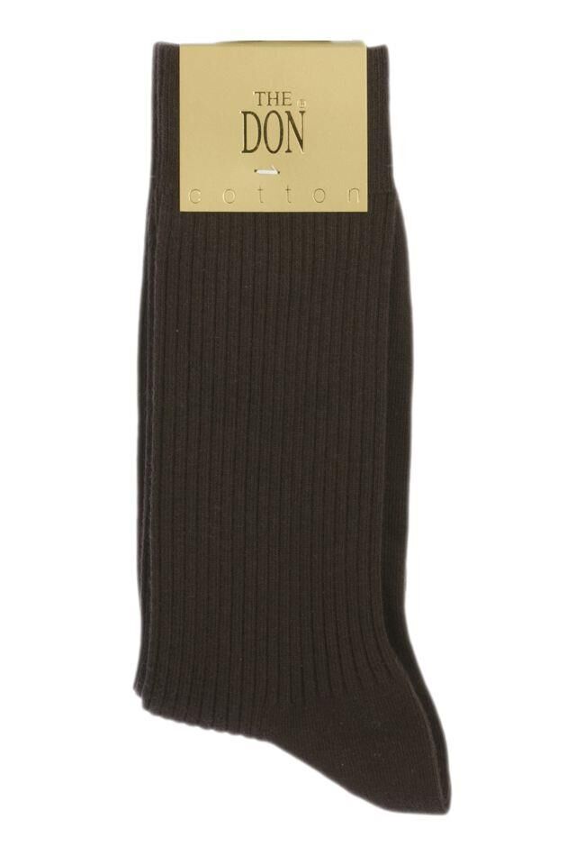The DON Kalın Ripli Pamuklu Erkek Çorap K.Kahve