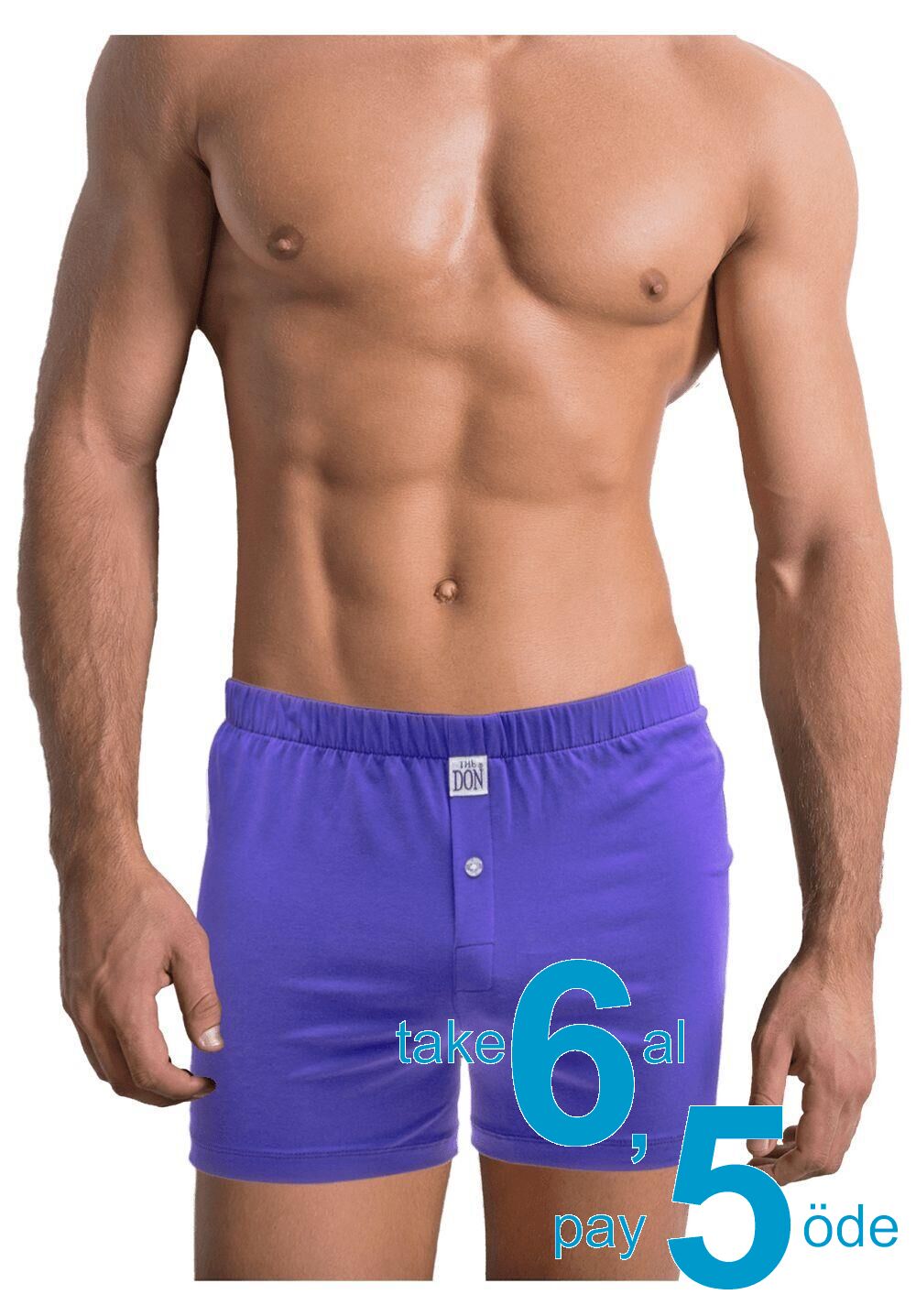 The DON Jersey Penye-Örme Erkek Boxer Mor