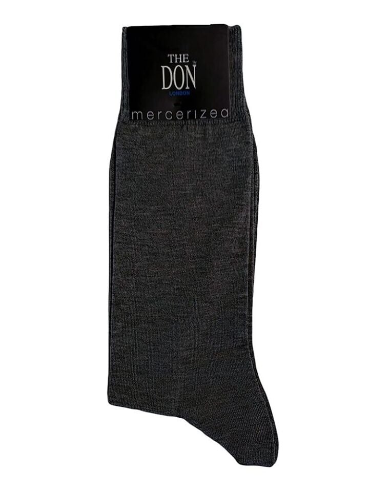 The DON London Merserize Erkek Çorap Gri