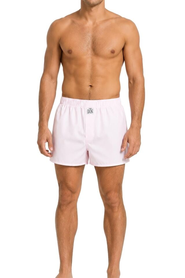 The DON Poplin Erkek Boxer Açık Pembe
