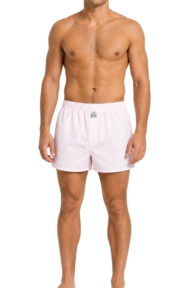 The DON Poplin Erkek Boxer Açık Pembe
