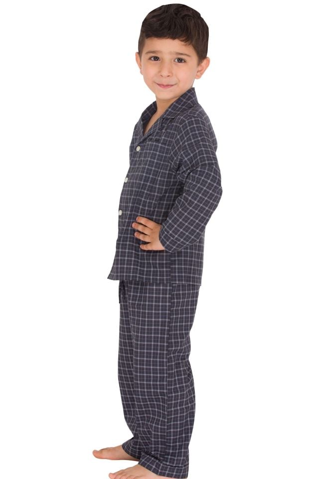 The DON Poplin Erkek Çocuk Pijama Takımı Desen 4