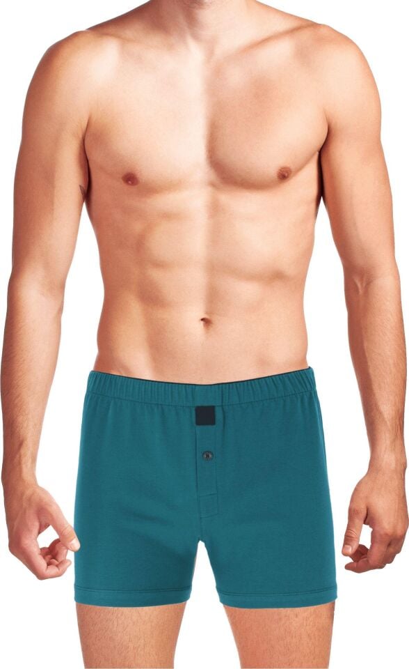 The DON Jersey Penye-Örme Erkek Boxer Petrol Yeşili