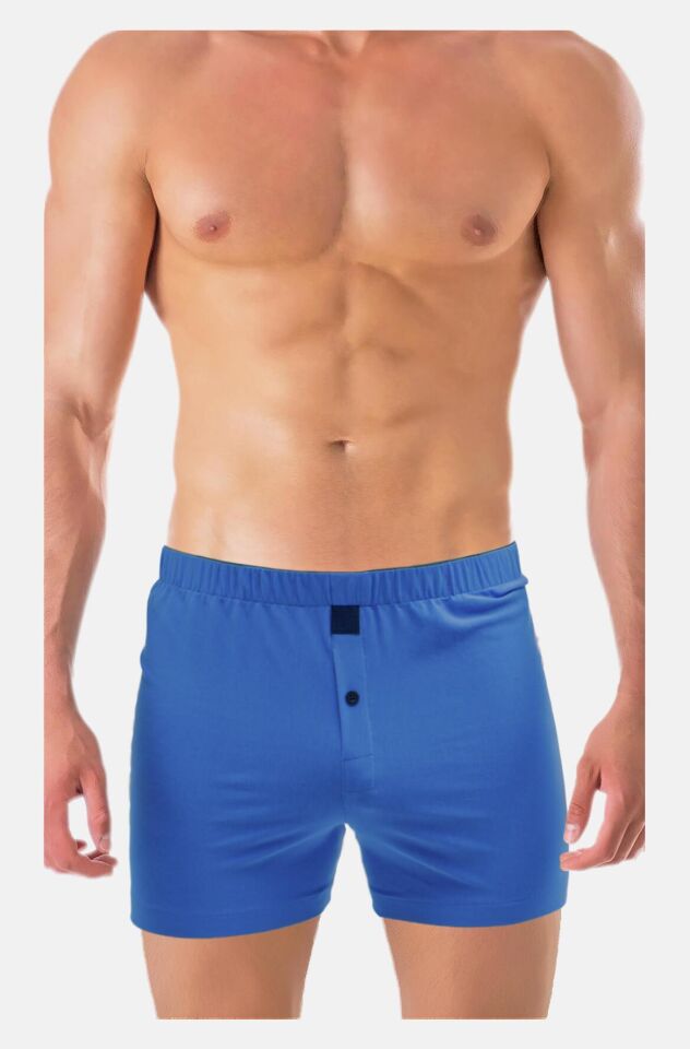 The DON Jersey Penye-Örme Erkek Boxer Saks Mavi