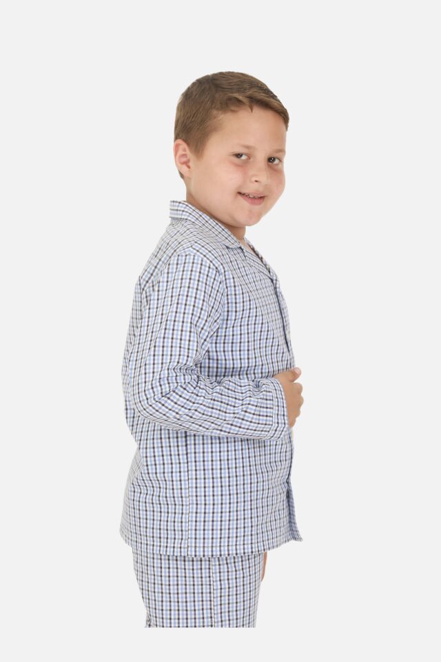 The DON Poplin Erkek Çocuk Pijama Takımı Desen 5