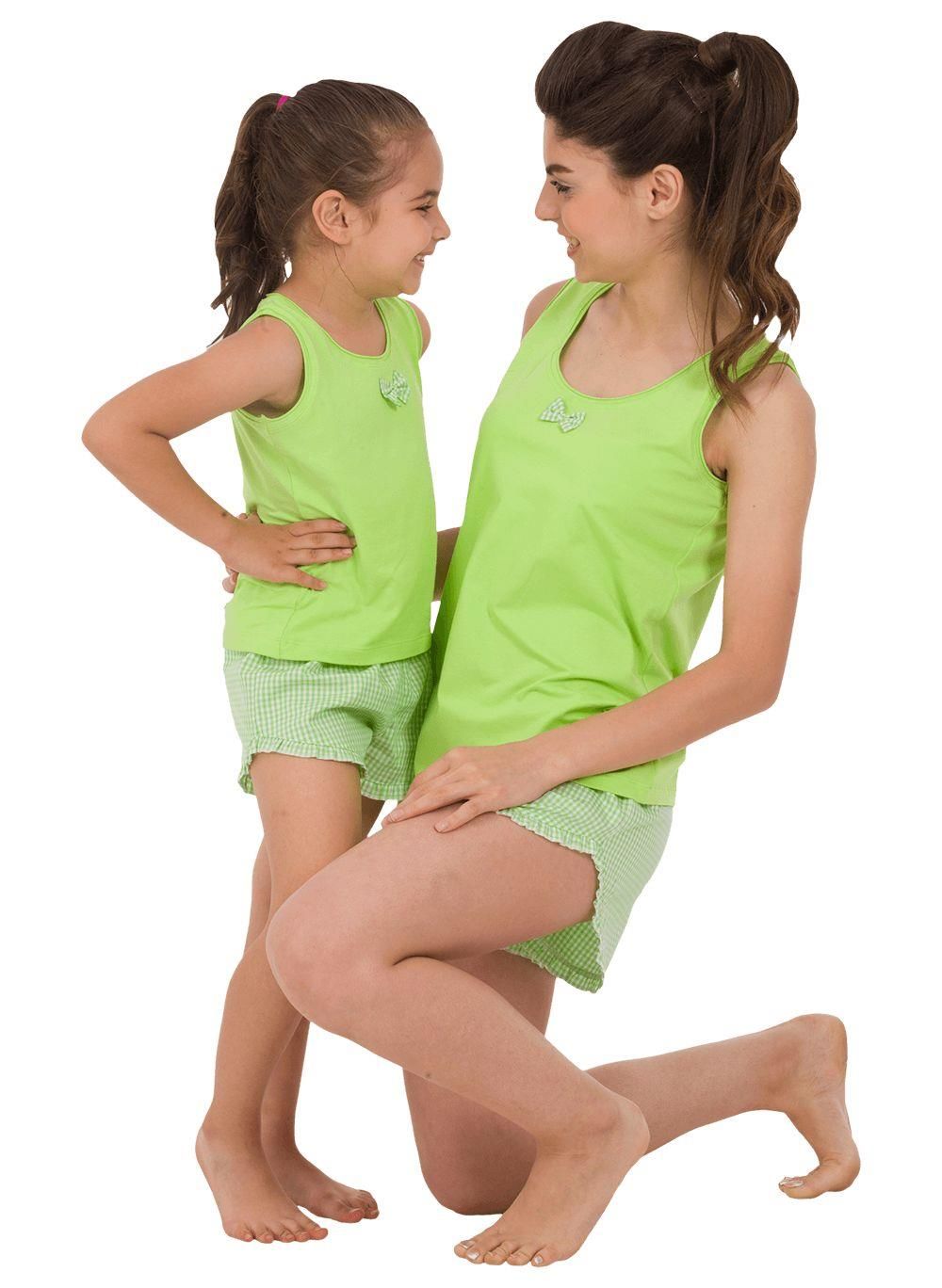 The DON Anne-Kız Model Kız Çocuk Şort-Atlet Takımı Desen 3