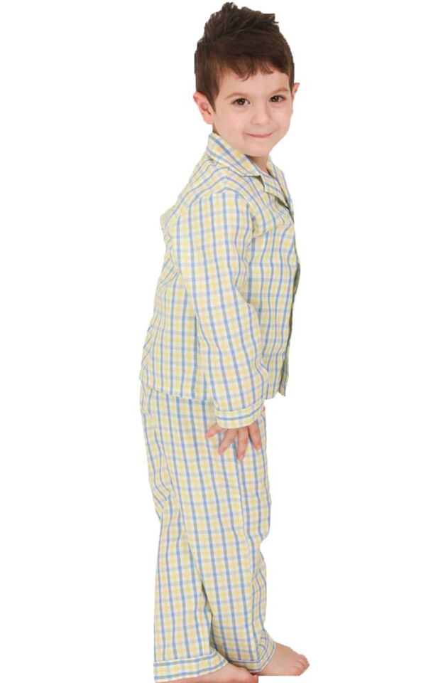 The DON Poplin Erkek Çocuk Pijama Takımı Desen 11