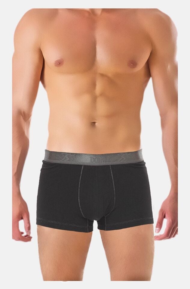 The DON Bambu Erkek Boxer Siyah Zemin Siyah Lastik