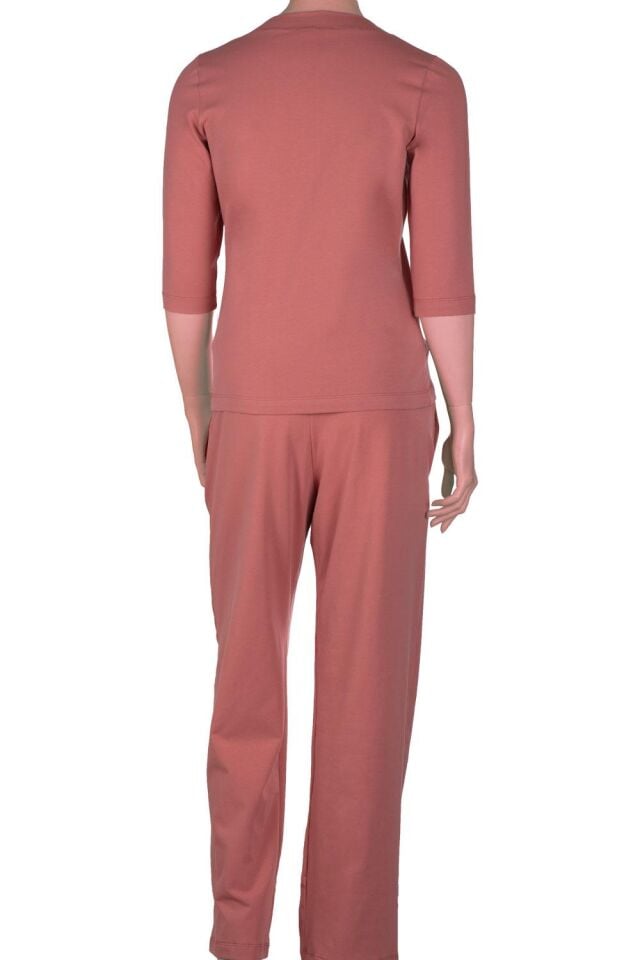 The DON Kadın V-Yaka Kapri Kollu Üst-Alt Takım Terra Nova