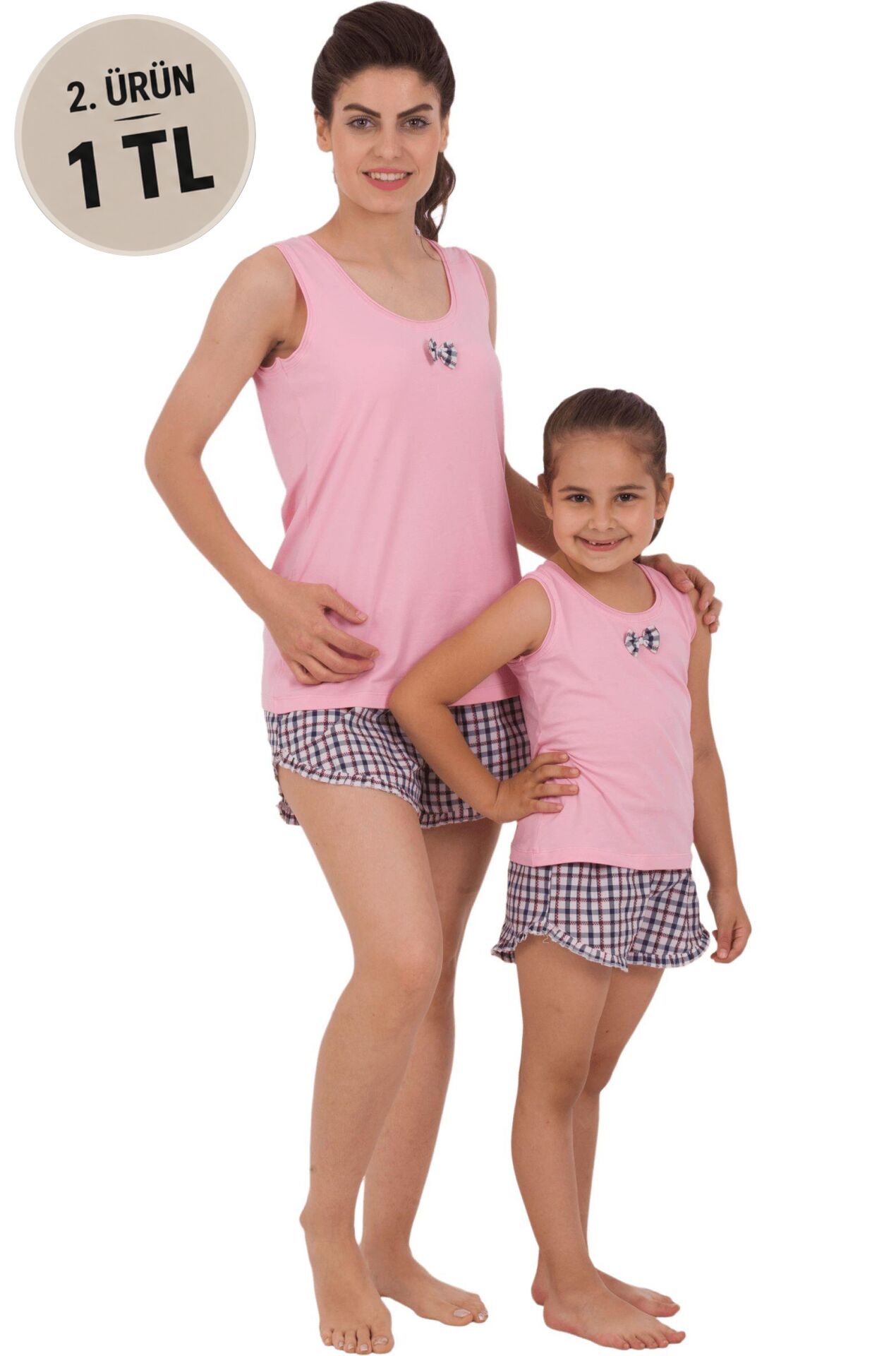 The DON Anne-Kız Model Kız Çocuk Şort-Atlet Takımı Desen 5