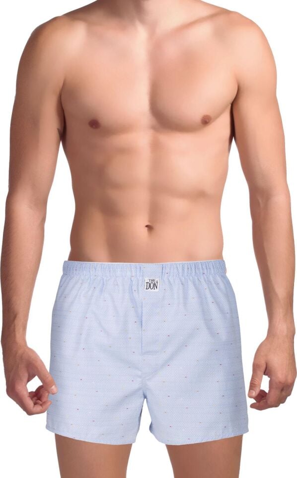 The DON Poplin Erkek Boxer Terrazzo Mavisi