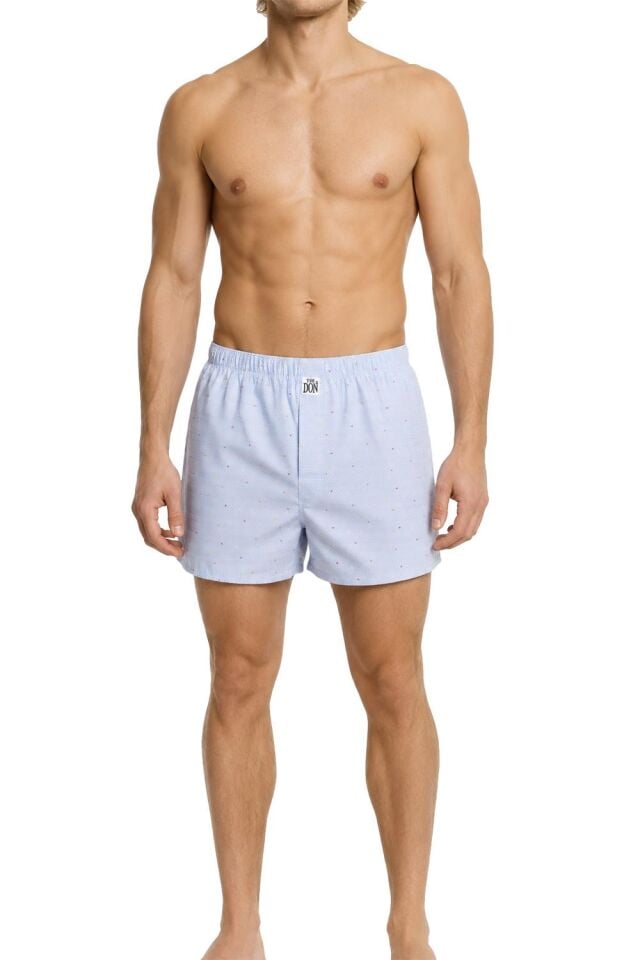 The DON Poplin Erkek Boxer Terrazzo Mavisi
