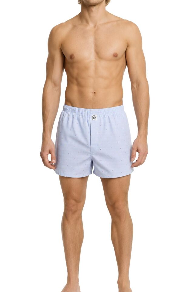 The DON Poplin Erkek Boxer Terrazzo Mavisi