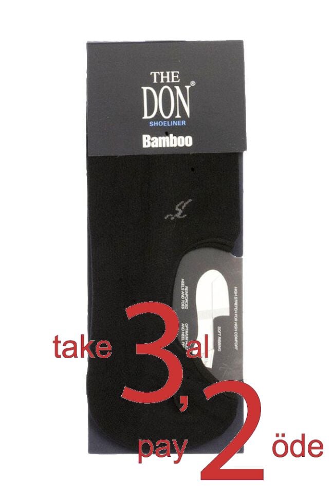 The DON Bambu Çetik Erkek Suba Çorap Siyah