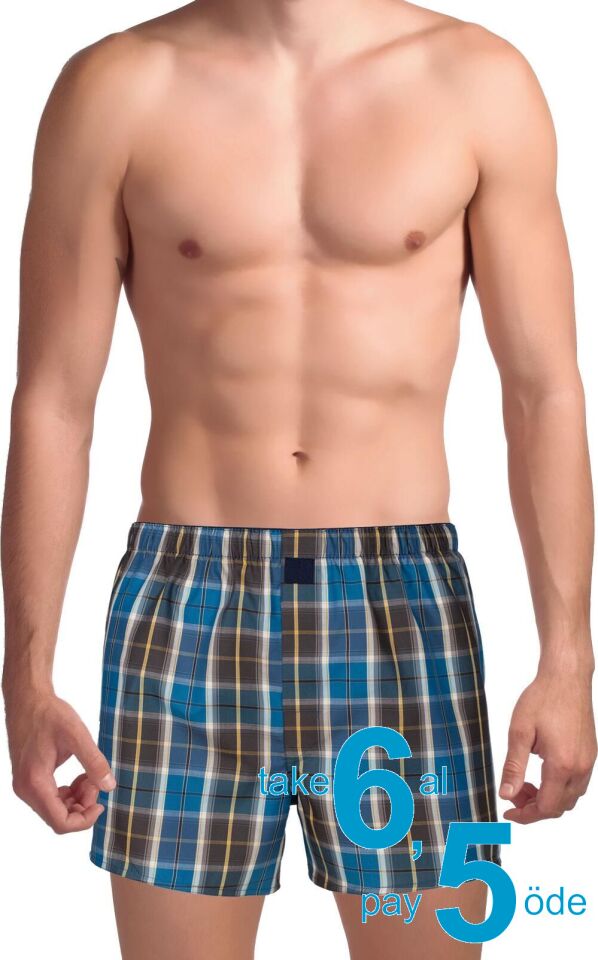 The DON Poplin Erkek Boxer Aztek Ekose