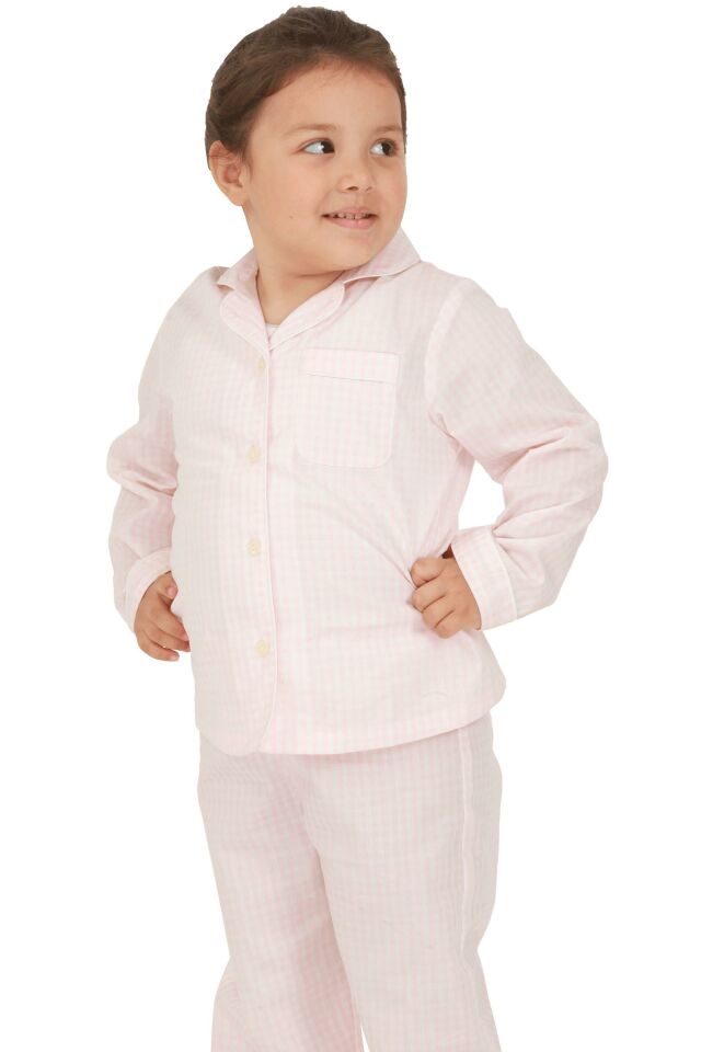 The DON Poplin Kız Çocuk Pijama Takımı Desen 1