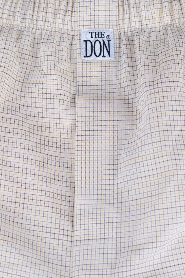 The DON Poplin Erkek Boxer Bej Ekose