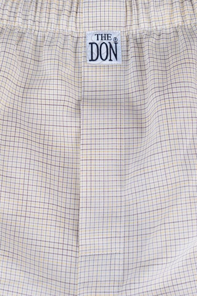 The DON Poplin Erkek Boxer Bej Ekose