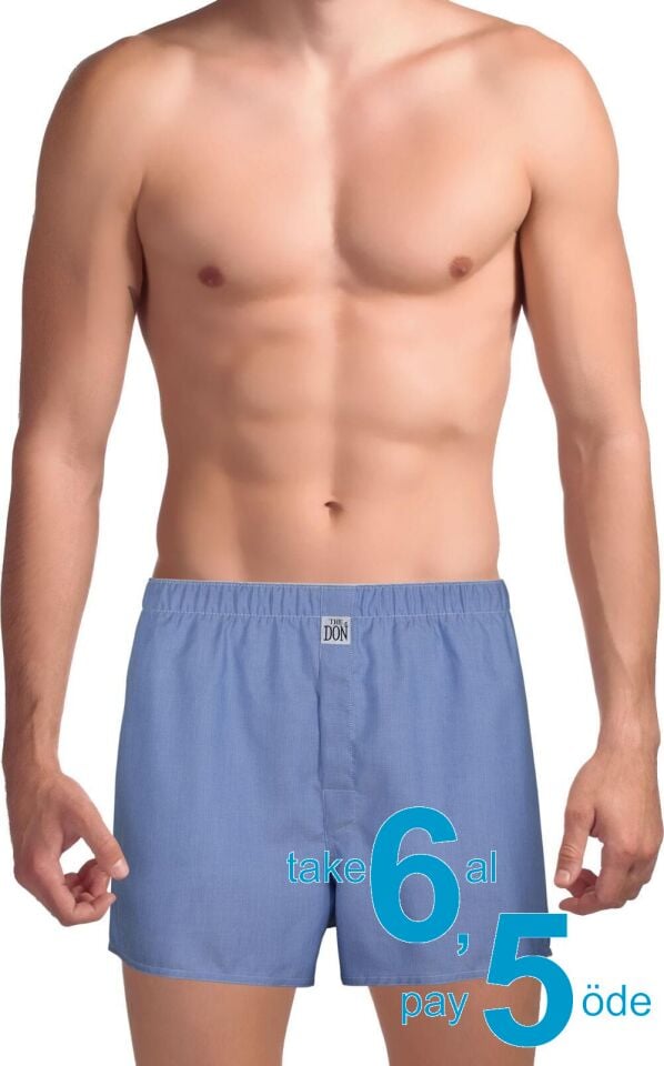 The DON Poplin Erkek Boxer Bej Ekose