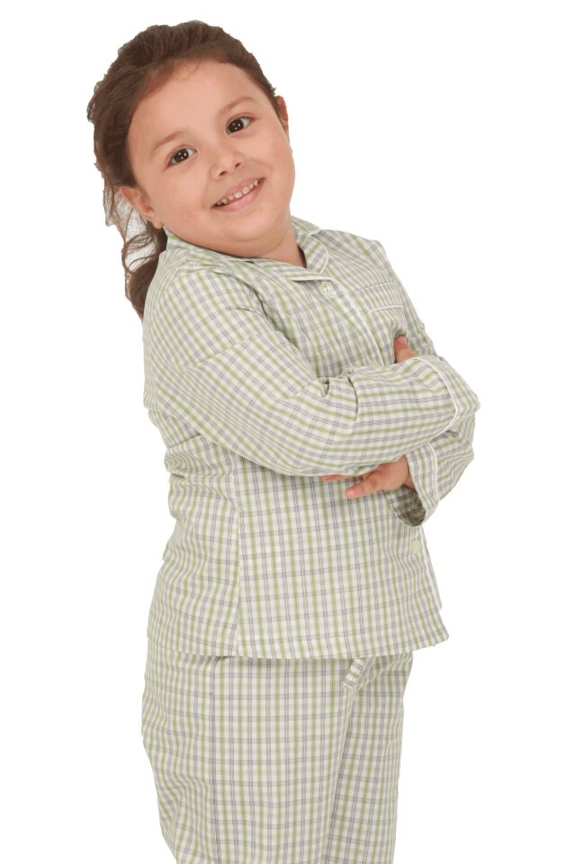 The DON Poplin Kız Çocuk Pijama Takımı Desen 2
