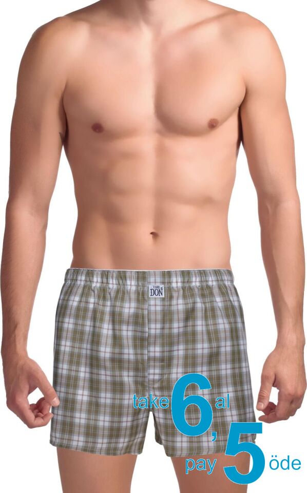 The DON Poplin Erkek Boxer Rustik Ekose