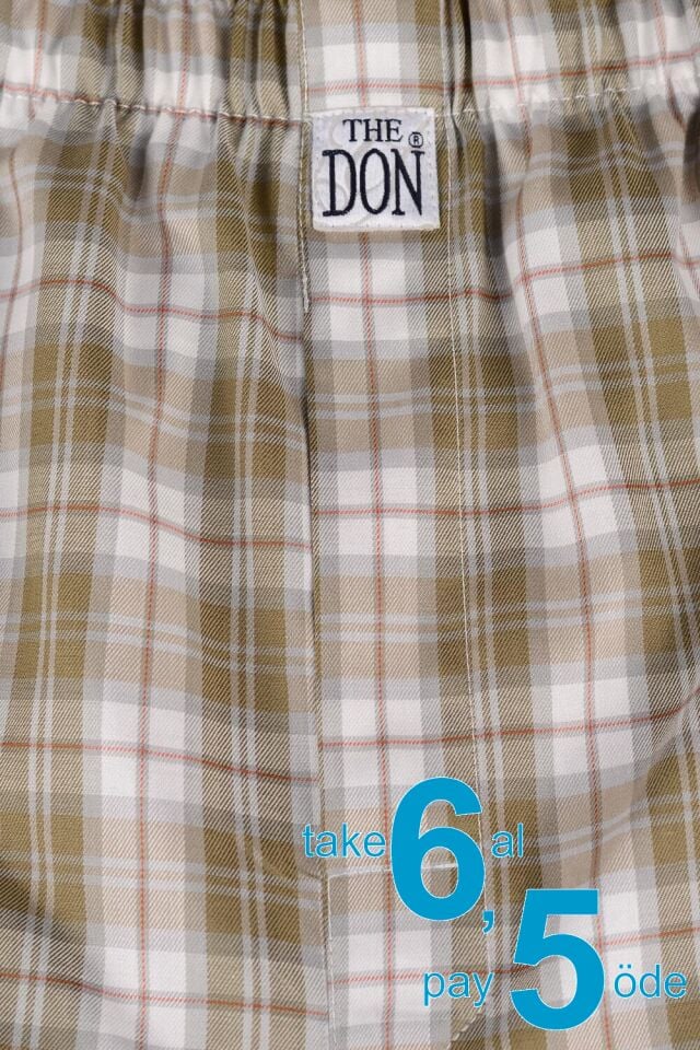 The DON Poplin Erkek Boxer Rustik Ekose