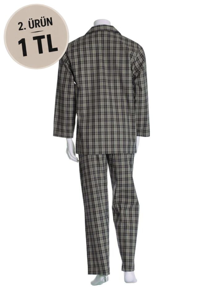 The DON Poplin Erkek Pijama Takımı Desen 24