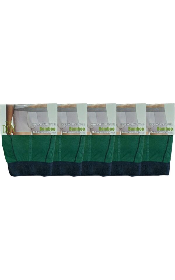 The DON Bamboo Sport Erkek Boxer 5'li Paket - 5P3XL - (XL)