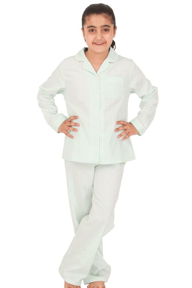 The DON Poplin Kız Çocuk Pijama Takımı Desen 5