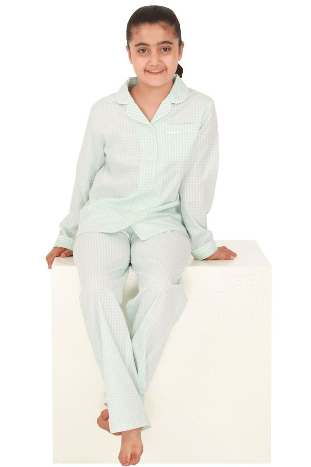 The DON Poplin Kız Çocuk Pijama Takımı Desen 5