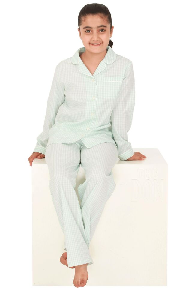 The DON Poplin Kız Çocuk Pijama Takımı Desen 5