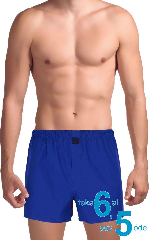 The DON Poplin Erkek Boxer Saks Mavi