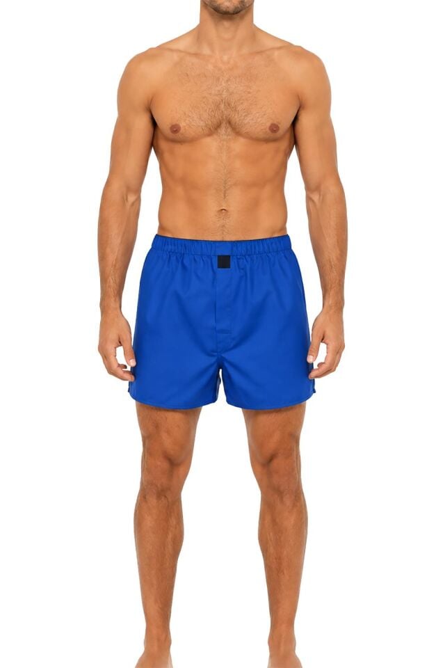 The DON Poplin Erkek Boxer Saks Mavi