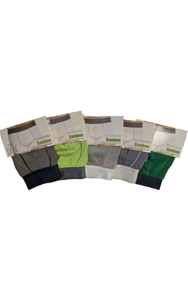 The DON Bamboo Erkek Boxer 5'li Paket - 5P3S - (S)