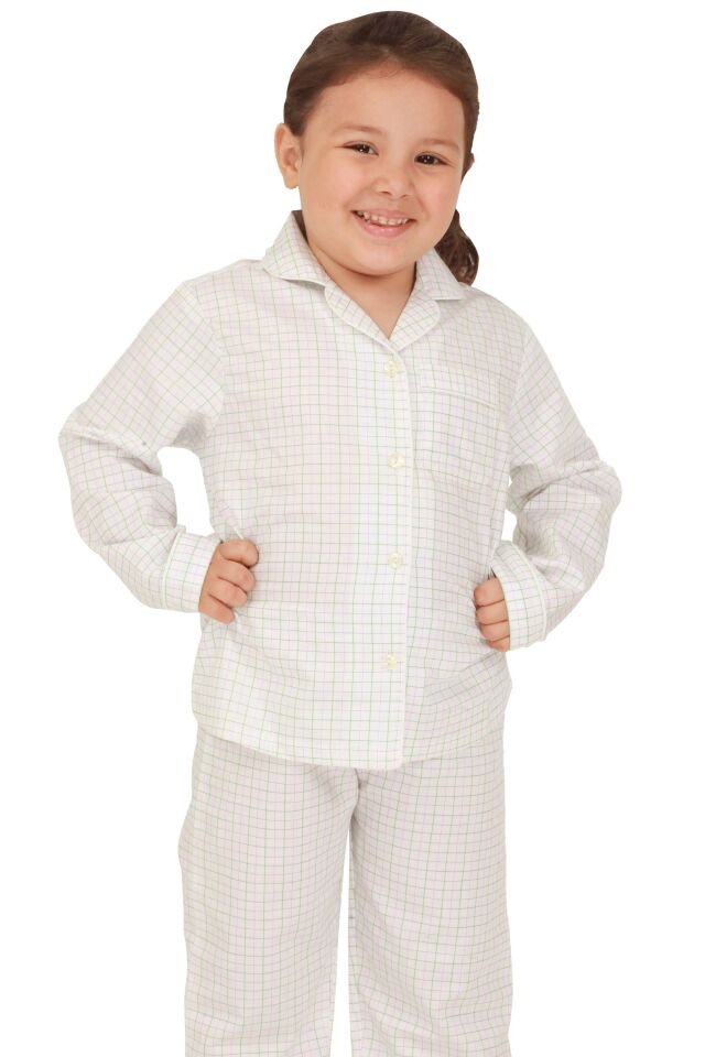 The DON Poplin Kız Çocuk Pijama Takımı Desen 6