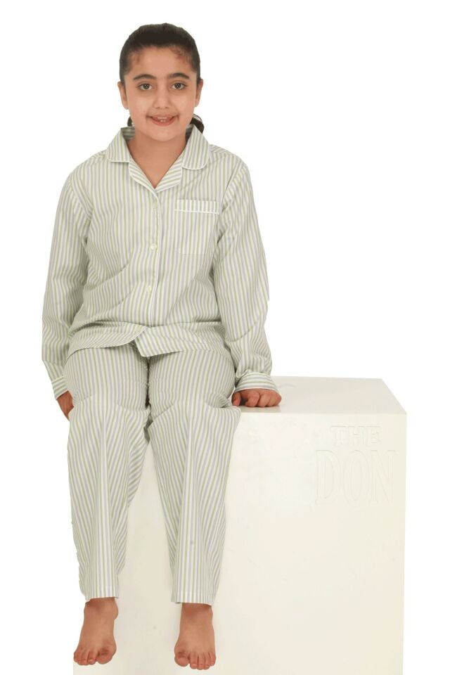 The DON Poplin Kız Çocuk Pijama Takımı Desen 7