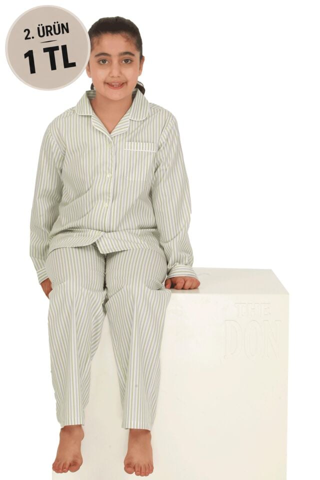 The DON Poplin Kız Çocuk Pijama Takımı Desen 7