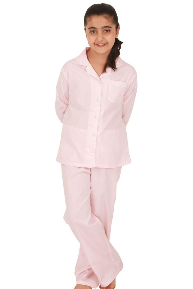 The DON Poplin Kız Çocuk Pijama Takımı Desen 8