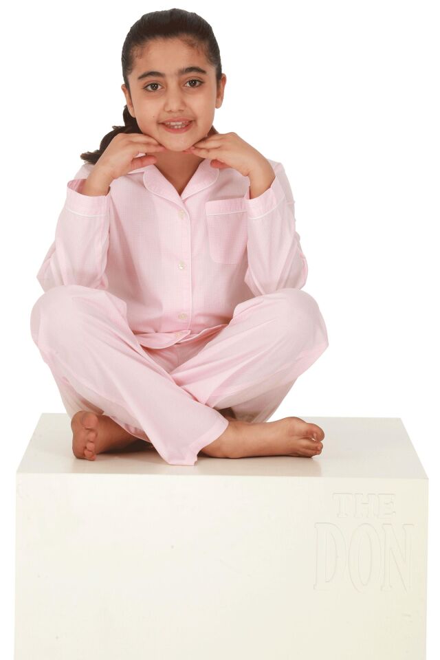 The DON Poplin Kız Çocuk Pijama Takımı Desen 8