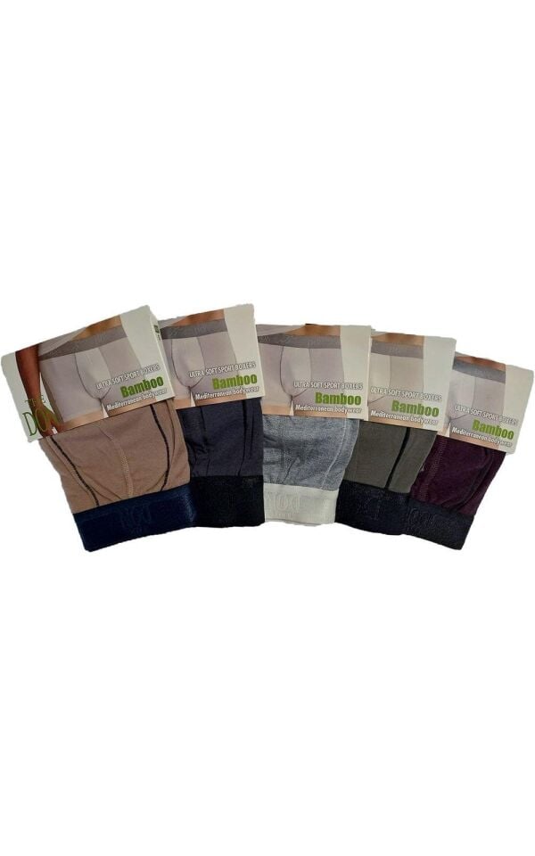 The DON Bamboo Sport Erkek Boxer 5'li Paket - 5P1S - (S)
