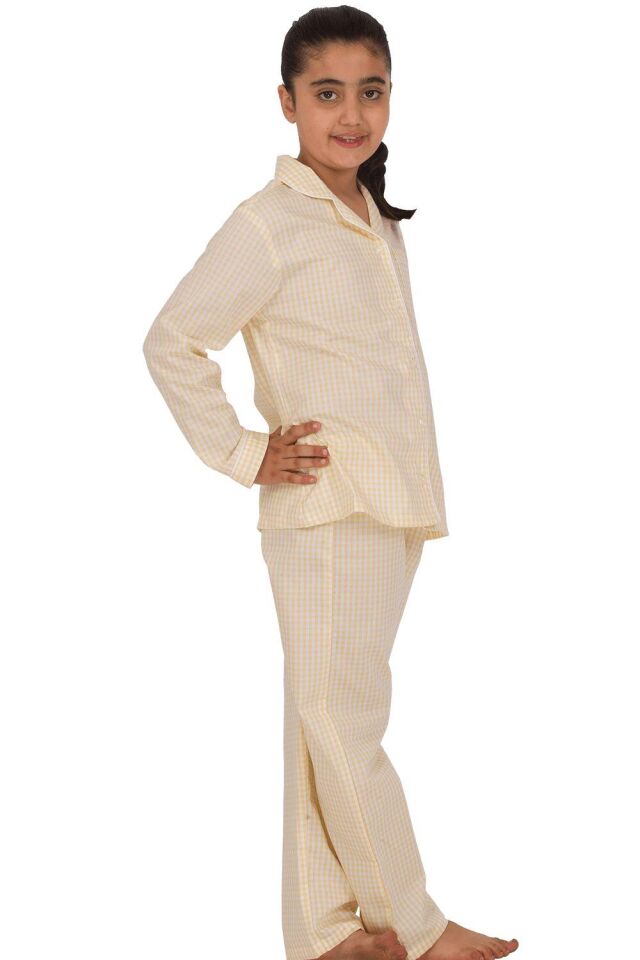 The DON Poplin Kız Çocuk Pijama Takımı Desen 9