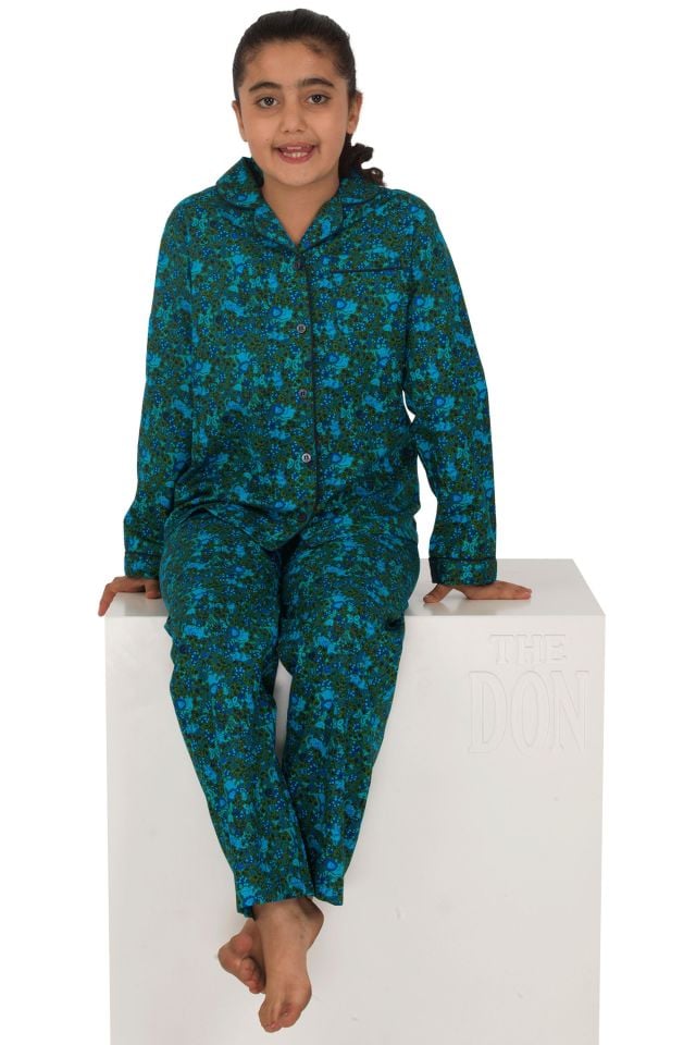 The DON Poplin Kız Çocuk Pijama Takımı Desen 10