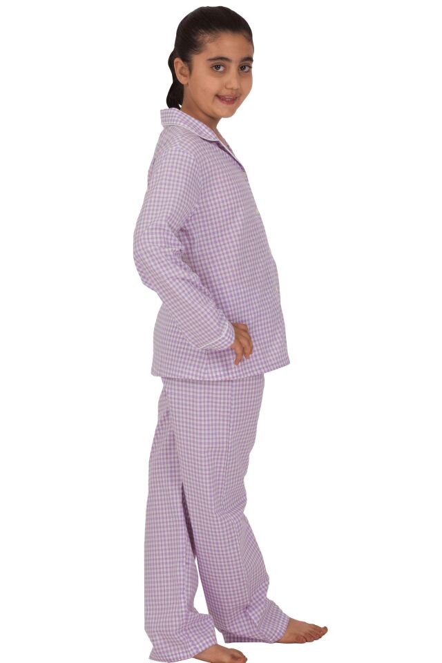 The DON Poplin Kız Çocuk Pijama Takımı Desen 11